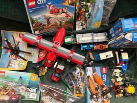 LEGO CITY Fire Plane Lot 60217 31113 60065 Deep Sea 60091 Minifigures Scuba TV