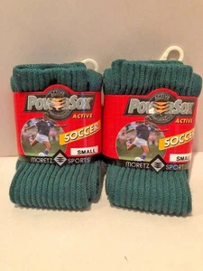 2 (Two) Pair PowerSox Moretz Soccer Socks Dark Green Size Small NWT - Picture 1 of 2