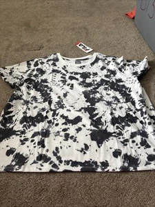 Fila Train And Gain T-Shirt Women's Black & White Size 1X - Picture 1 of 3