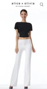 NWT Alice + Olivia by Stacey Bendet Off White Ankle Pants Size 2 MSRP $220 - Picture 1 of 21