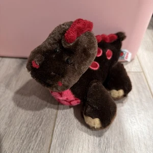 GANZ Webkinz Cocoa Dinosaur Plush Toy Stuffed Animal Brown Red NO CODE - Picture 1 of 5