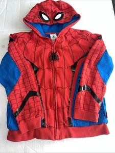 Marvel Spiderman Hoodie Jacket Size 13 Years Red Blue Spider Man Zipper Disney - Picture 1 of 11