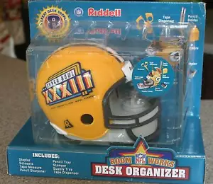 SUPER BOWL XXXIII HELMET DESK ORGANIZER CASE OF 4 - Picture 1 of 4