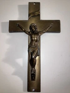 Iron Wall Metal Crusifix Jesus Cross Church Rectory Christ Lord INRI - Picture 1 of 13