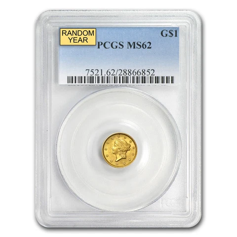 $1 Liberty Head Gold Type 1 MS-62 NGC/PCGS - SKU #22173 Cover