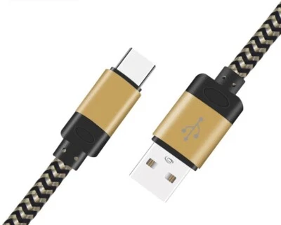 Charging Cable 10’ Type C To USB Gold - Image 1 of 2