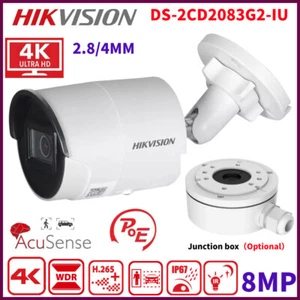 Hikvision DS-2CD2083G2-IU 4K 8MP AcuSense IR POE Bullet IP Camera Mic IP67 Fixed - Picture 1 of 20