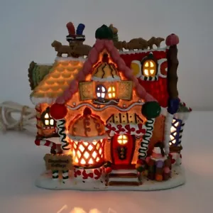 Lemax Sugar N Spice Christmas Gingerbread Cottage House With Light - Picture 1 of 9