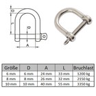 Schäkel Karabiner Sicherung Befestigung Drahtseil Schäkel Verbinder Edelstahl V2