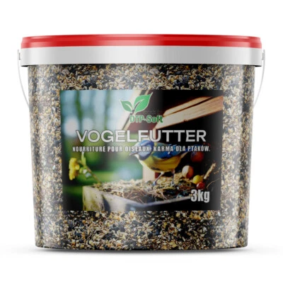 3kg Vogelfutter Streufutter Wildvogelfutter 4 Jahreszeiten Vögel Eimer 3 kg