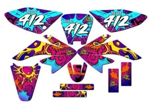 2004-2013 CRF 70 ZANY Pink Senge Graphics Kit Compatible with Honda - Picture 1 of 10