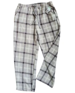 Laura Scott Pyjamaunterteil grau Flanell kariert Damen L Taschen - Bild 1 von 13