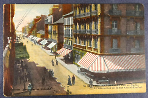 France Saint Nazaire Postcard Rue de Nantes & Amiral Courbet 