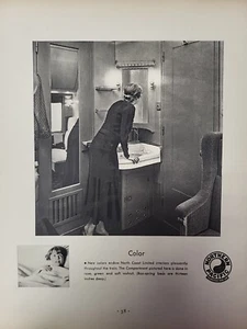 1930 Revista Fortune Northern Pacific Ferrocarril Publicidad Tren "Color" - Imagen 1 de 2