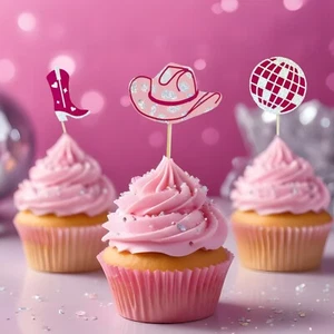 Last Rodeo Cupcake Topper set of 5 - Non Edible - Picture 1 of 2