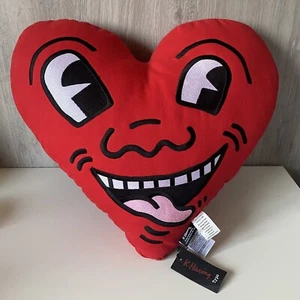 Cojín Keith Haring Corazón Rojo Grande Oficial Por Typo Graffiti Street Artist - Imagen 1 de 11
