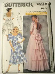 B-6939 VTG Gown Dress Sewing Pattern Butterick Size 6-8-10 Uncut - Bild 1 von 4
