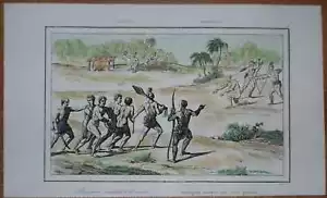 1837 Druck BRASILIEN: INDISCHE GEFANGENE WERDEN ZUR HINRICHTUNG GEFÜHRT (#4) - Bild 1 von 1