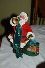Possible Dreams Clothtique Santa Claus Blowing Horn 10" Tall