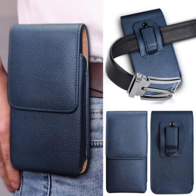 For iPhone 6 Plus / 6s Plus Leather Vertical Pouch Holster Case Belt Clip Loop - Image 1 of 4
