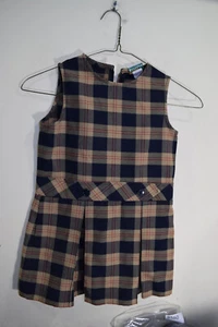 Flynn O'Hara Pleated Jumper Dress School Uniform GIRLS 5 Blue Red Brown Plaid - Picture 1 of 8