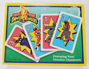 VINTAGE 1994 Mighty Morphin Power Rangers War Of The Zords gioco di carte Parker Brothers - Foto 1 di 9