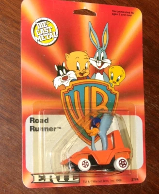 Vintage 1988 Ertl WB Looney Tunes ROAD RUNNER Die-Cast Car 1/64 New/Sealed 2704 — 第 1/3 张图片
