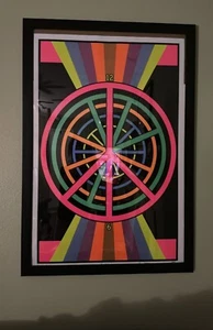 Limited Edition Peace Sign Blacklight Poster "First Run 1/250" Psychedelic Retro - Picture 1 of 4