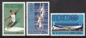 Chipre MNH 1968 SG324-26 Juegos Olímpicos, México - Imagen 1 de 1