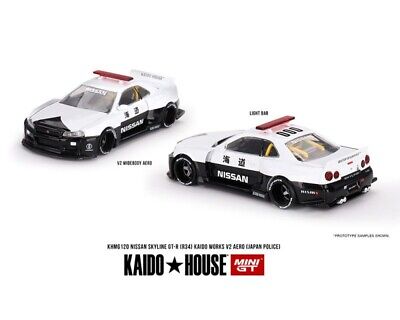 Mini Car 1/64 Lb Works Nissan Gt-R R35 Police With 2 Figures Mini Car 1/64 Lb Works Nissan Gt-R R35 Police With 2 Figures