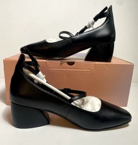 Lisa Vicky Square Toe Mary Jane Pumps Women Shoes 7M Black Sheep Nappa Leather - Picture 1 of 10