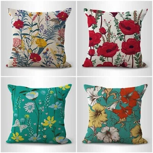set of 4 summer flower garden cushion covers decor pillow covers - Picture 1 of 9