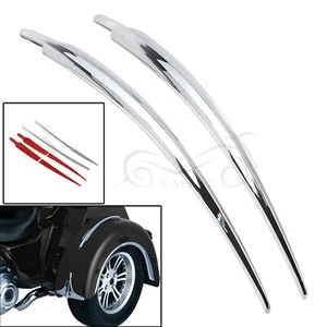 Chrome Rear Fender Accents Top Trim Fit For Harley Street Tri Glide Trike FLHXXX - Picture 1 of 12