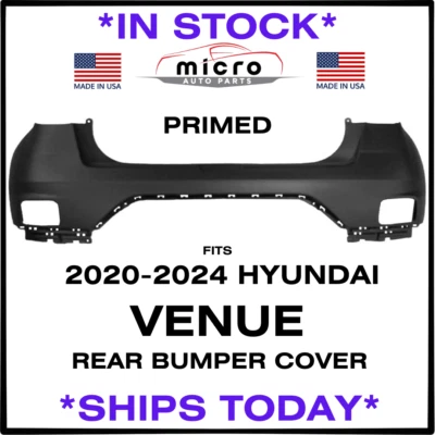 NEW PRIMED REAR BUMPER COVER FOR 2020-2024 HYUNDAI VENUE HY1114107 SHIPS TODAY - Image 1 of 4