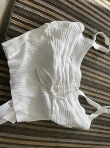 supre macy gathered front knit cami sz XS misty White colour bnwt (acc271 - Picture 1 of 4