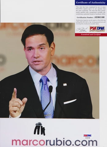 Marco Rubio Senator Signed Autograph 8x10 Photo PSA/DNA COA #5 Cover