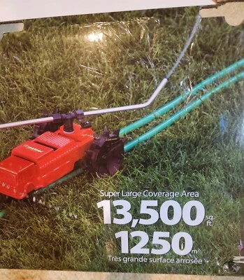 Raro Nuevo Melnor Rojo Hierro Fundido Viaje Césped Aspersor John Deere Tractor Foto 1 de 4