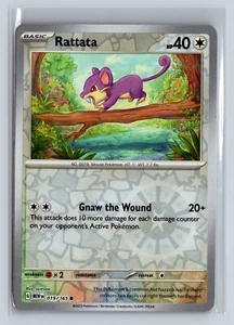 Rattata 019/165 Reverse Holo Pokemon 151 - Picture 1 of 2