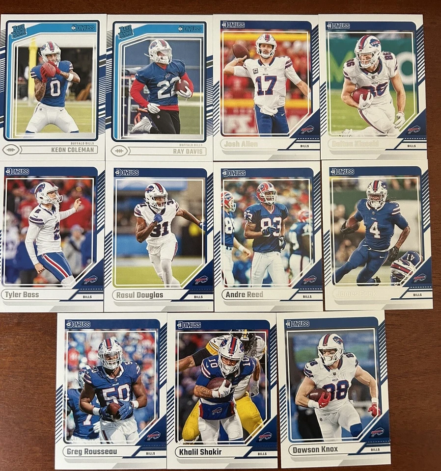 2024 Donruss Football (1-400 Set) Buffalo Bills Team Set (11 Cards)