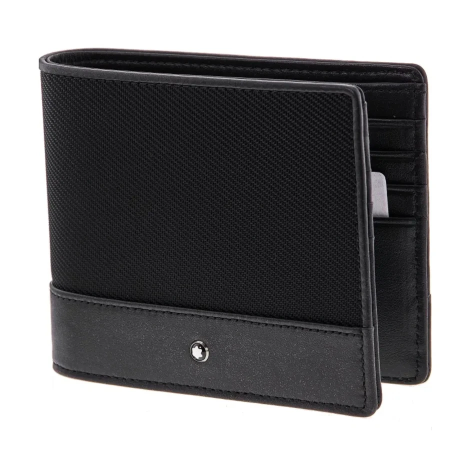 Nueva Cartera Montblanc Nightflight 8cc Negra Nylon y Cuero 113148 Foto 1 de 3