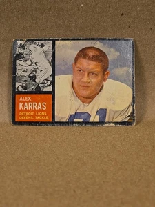 1962 Topps Football #58 Alex Karras Detroit Lions NFL Hall of Fame AU-PR  - Picture 1 of 4