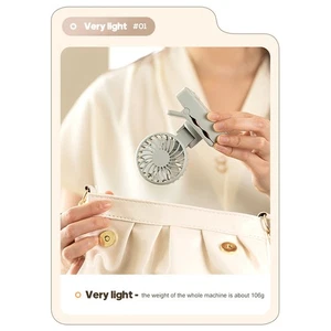 USB Clip On Fan Rechargeable LED Display and 3 Adjustable Speed Settings - Picture 1 of 6