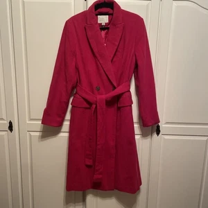 Neu mit Etikett Hot Pink Magenta Wollmischung Zweireiher A New Day Mantel M - Bild 1 von 6