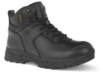 Shoes For Crews Stratton III Black Leather Waterproof Soft Toe Work Boots