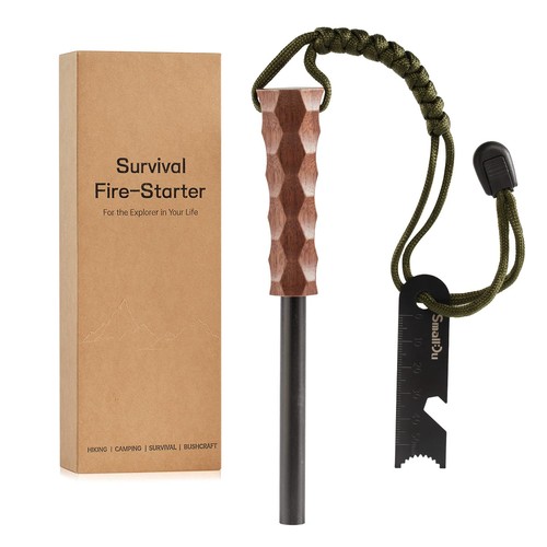 Ferro Rod Fire Starter, Survival Flint and Steel Fire Starter Kit for ...