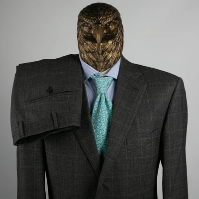 Great $3450 Corneliani Pure Virgin Wool CHECK Suit Gray 42US/52IT - Image 1 of 4