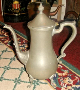 Web Zinn Teekanne gemarkt 1136 Gänsehals Ausguss Fuß  - Bild 1 von 12