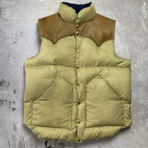 Vintage 70s Rocky Mountain Featherbed Goose Down Christy Vest Nylon size 44 - Picture 1 of 10