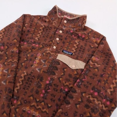 Patagonia Wandering Woods Aztec Synchilla Snap T Fleece Womens XS Multicolor - Image 1 of 4