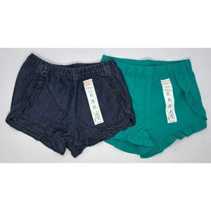 Jumping Beans Girls’ Size 4T Shorts NWT Denim Blue and Green - Picture 1 of 2